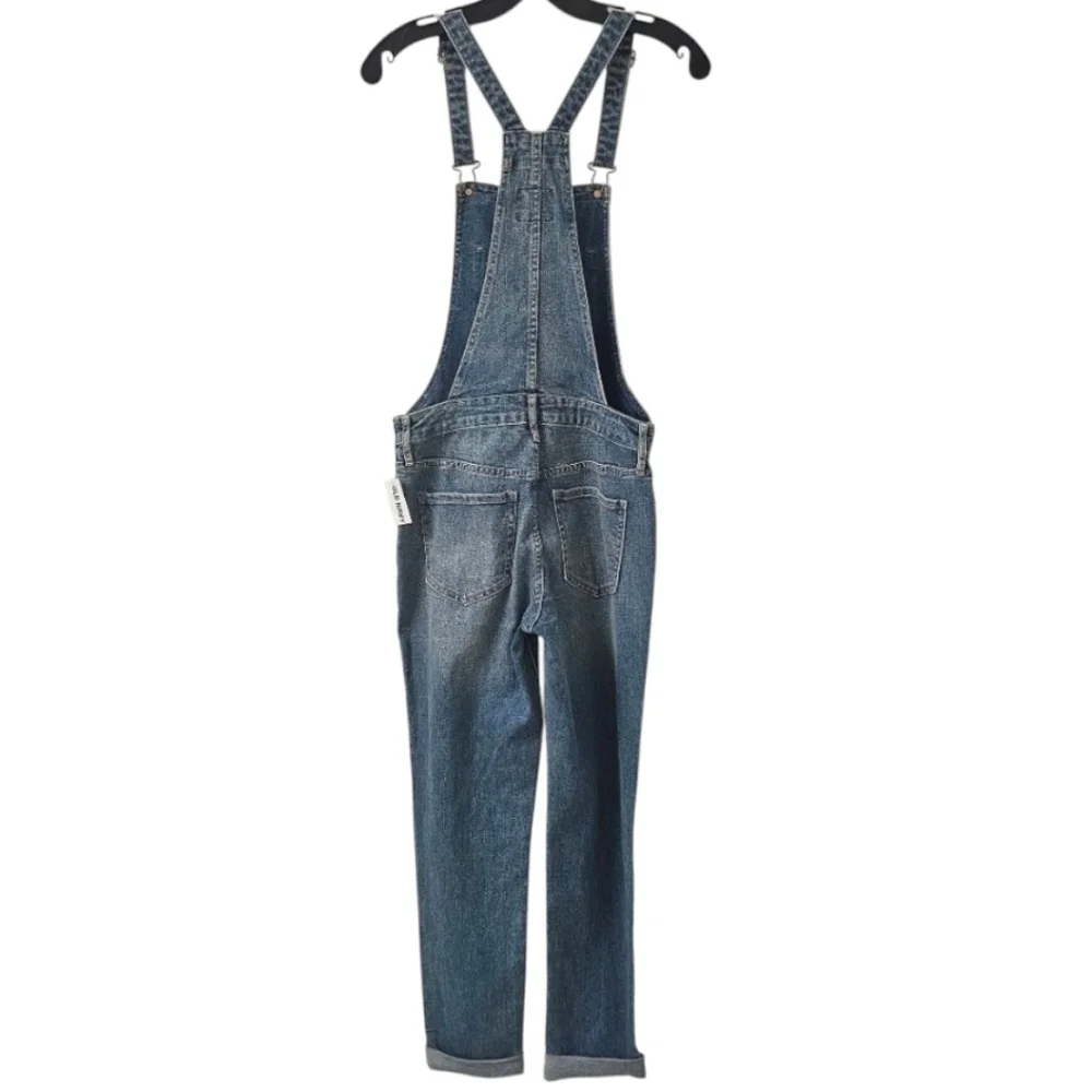 6  OLD NAVY BLUE DENIM OVERALLS WOMEN'S SIZE O - Picture 3 of 10